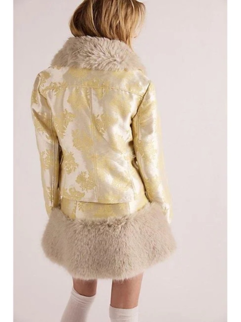 Free People 'French Exit' Jacket in Straw (NWT) - Picture 4 of 4